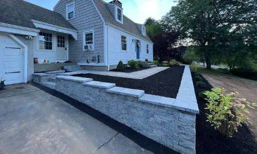 Segmental Retaining Wall Built By Scenic Landscaping & Property Maintenance