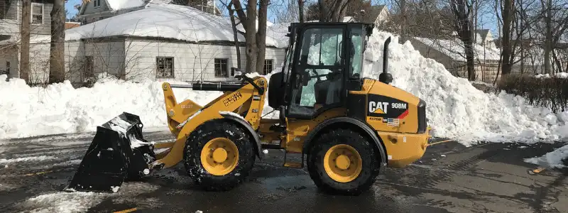 loader clearing snow