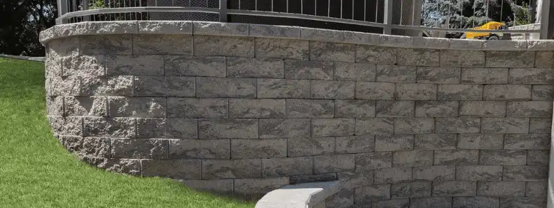 image showing a retaining wall installation
