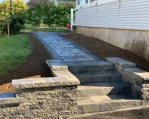 Retaining Wall Built By Scenic Landscaping & Property Maintenance