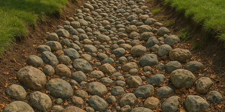 Drainage swale install