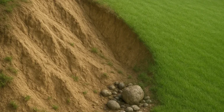 fixing a washed out slope