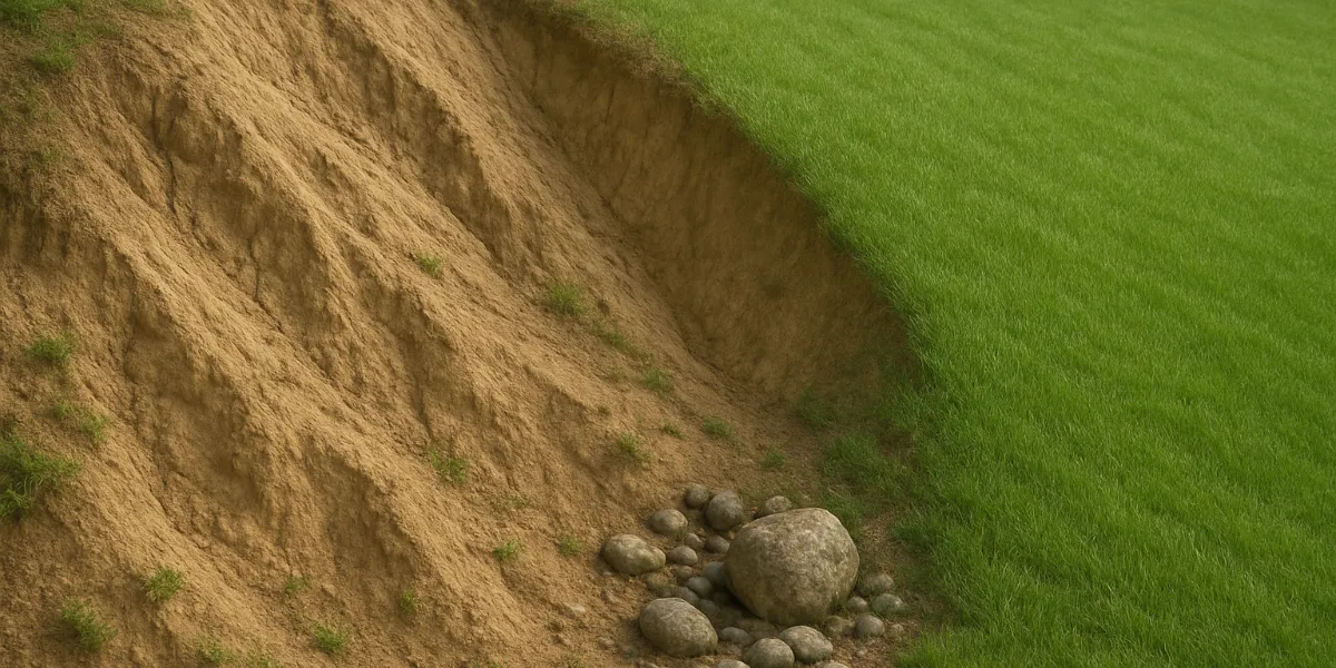 fixing a washed out slope