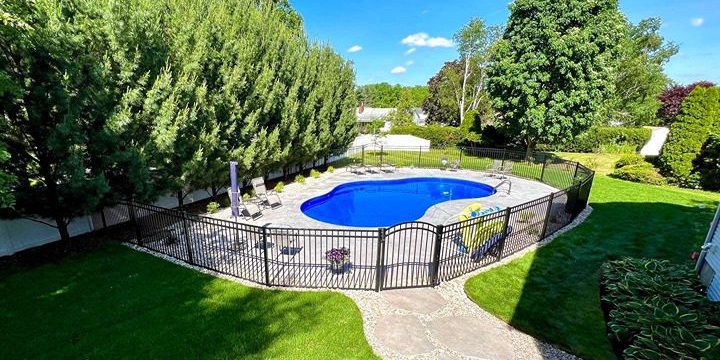 Pool area landscaping