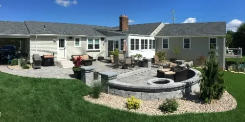 Outdoor Patio Designed And Built By Scenic Landscaping & Property Maintenance